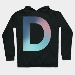 Gradient Letter D Initial Alphabet Hoodie